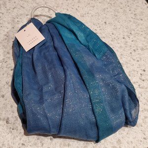 LC Lauren Conrad Infinity Scarf Brand New NWT Blue Teal Silver